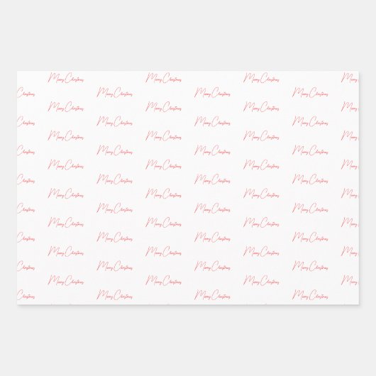 Vrolijk kerstfeest inpakpapier vel (Voorkant)