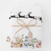 Vrolijk kerstfeest inpakpapier vel (In situ)