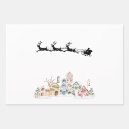 Vrolijk kerstfeest inpakpapier vel