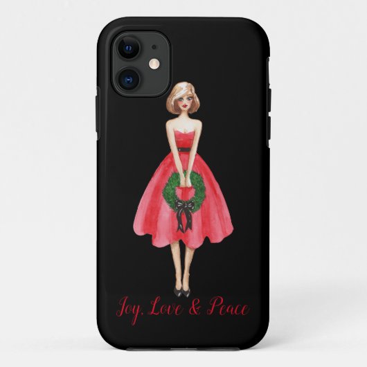 Vrolijk kerstfeest iPhone 11 Hoesje (Achterkant)
