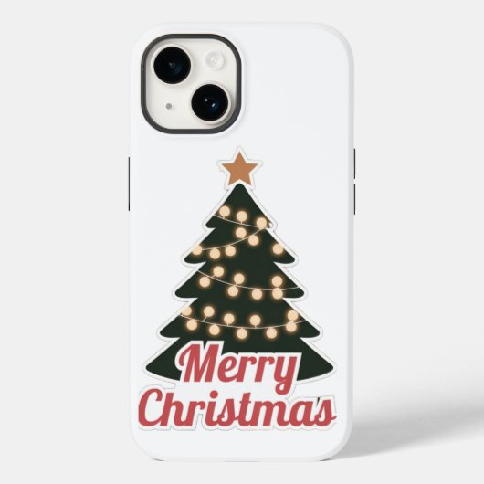 Vrolijk Kerstfeest iPhone 14 Hoesje: Stijlvol Nieu Case-Mate iPhone Case (Achterkant)