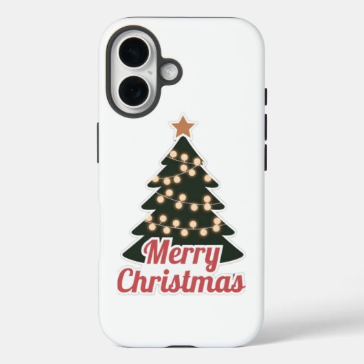 Vrolijk kerstfeest iPhone 16 Hoesje: feestelijk ni Case-Mate iPhone Case (Achterkant)