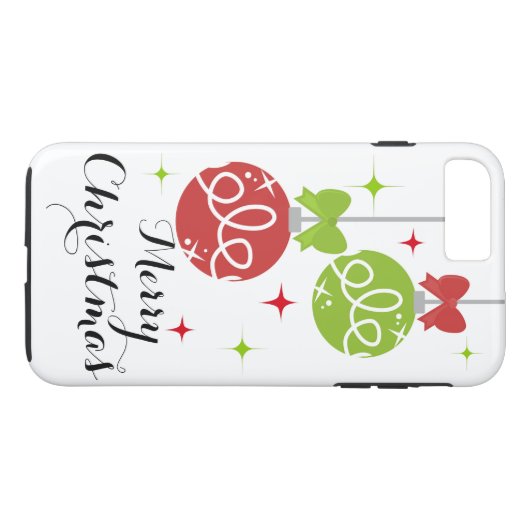 Vrolijk kerstfeest iPhone 7 Hoesje (Achterkant (Horizontaal))