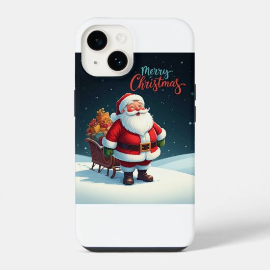 Vrolijk kerstfeest iPhone hoesje (Achterkant)