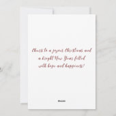 Vrolijk kerstfeest is gelukkig nieuwjaar kerstman feestdagenkaart (Achterkant)