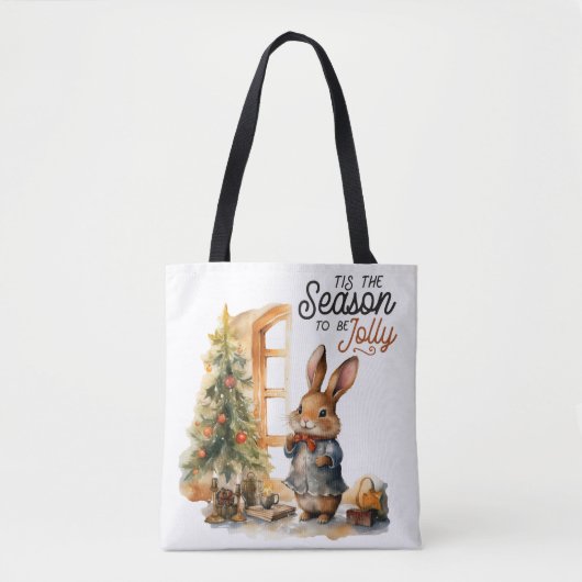 Vrolijk kerstfeest is het seizoen om vrolijk te zi tote bag (Voorkant)
