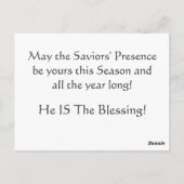 Vrolijk kerstfeest is Jezus de zegen. Briefkaarten (Achterkant)