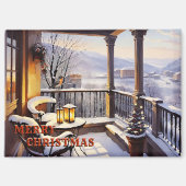 Vrolijk Kerstfeest Italiaanse Balkonmagneet Magneet (Voorkant)