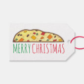 Vrolijk Kerstfeest Italiaanse vakantie Biscotti Co Cadeaulabel (Voorkant (Horizontaal))