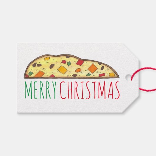 Vrolijk Kerstfeest Italiaanse vakantie Biscotti Co Cadeaulabel (Voorkant (Horizontaal))