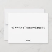 Vrolijk kerstfeest Japanse moties Feestdagenkaart (Achterkant)