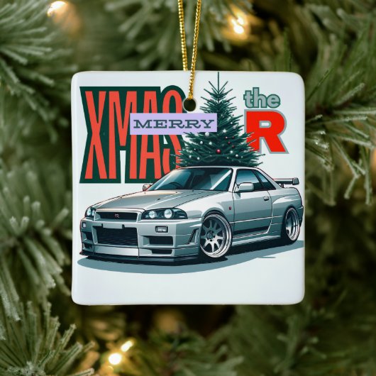 Vrolijk Kerstfeest (JDM Legends) Keramisch Ornament (Boom)