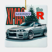 Vrolijk Kerstfeest (JDM Legends) Keramisch Ornament (Achterkant)