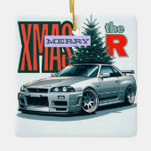 Vrolijk Kerstfeest (JDM Legends) Keramisch Ornament (Voorkant)