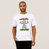 Vrolijk kerstfeest je smerig beest t-shirt (Voorkant volledig)