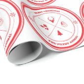 Vrolijk kerstfeest je vederlijk dier cadeaupapier (Rol Hoek)