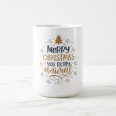 Vrolijk kerstfeest je vederlijk dier koffiemok (Center)