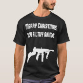 Vrolijk kerstfeest je vederlijk dier t-shirt (Voorkant)
