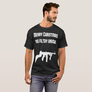 Vrolijk kerstfeest je vederlijk dier t-shirt