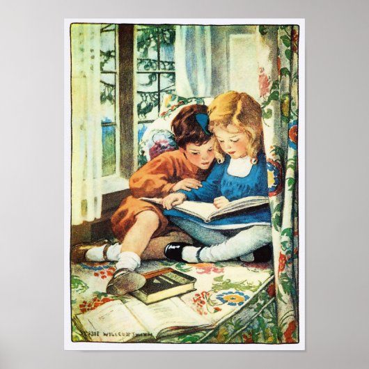 Vrolijk kerstfeest Jessica Willcox Smith Illustrat Poster (Voorkant)