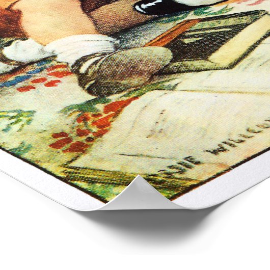 Vrolijk kerstfeest Jessica Willcox Smith Illustrat Poster (Hoek)