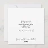 Vrolijk kerstfeest JESUS is de reden Christelijk Feestdagenkaart (Achterkant)