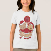 Vrolijk Kerstfeest Jeugd Tri-blend T-Shirt (Voorkant)