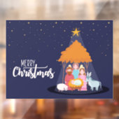 Vrolijk Kerstfeest Jezus Geboorteplaats Raamklemme Raamsticker (Vel 2)