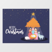 Vrolijk Kerstfeest Jezus Geboorteplaats Raamklemme Raamsticker (Vel)