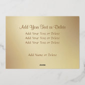 Vrolijk kerstfeest Jezus kruis elegant zwart en go Folie Feestdagenkaart (Achterkant)