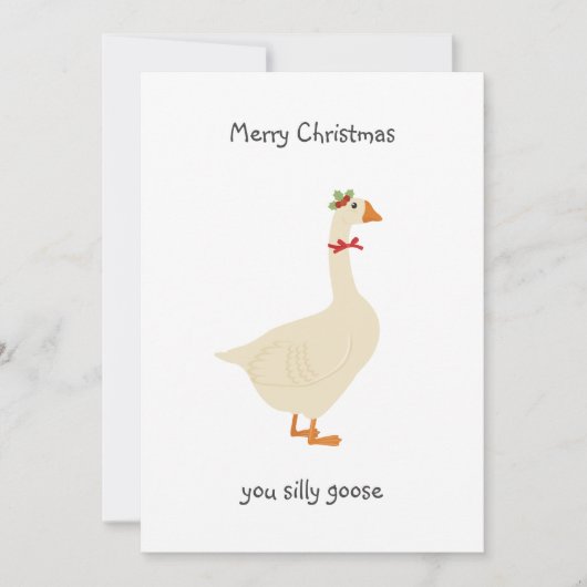 Vrolijk kerstfeest, jij Gekke gans Feestdagenkaart (Voorkant)