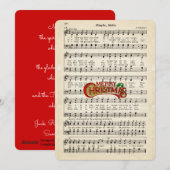 Vrolijk kerstfeest, Jingle Bells,  muziekbladen Feestdagenkaart