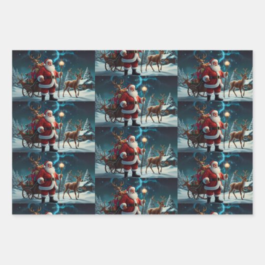 Vrolijk kerstfeest Jolly feestelijk inpakpapier (Voorkant 3)