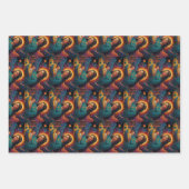 Vrolijk kerstfeest Jolly feestelijk inpakpapier (Voorkant)