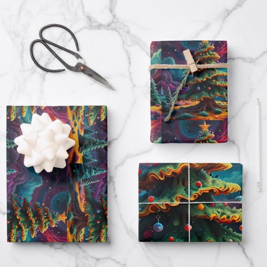 Vrolijk kerstfeest Jolly feestelijk inpakpapier (Voorkant)