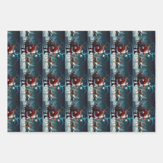 Vrolijk kerstfeest Jolly feestelijk inpakpapier Vel (Voorkant)