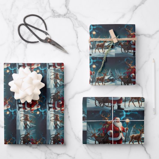 Vrolijk kerstfeest Jolly feestelijk inpakpapier Vel (Voorkant)