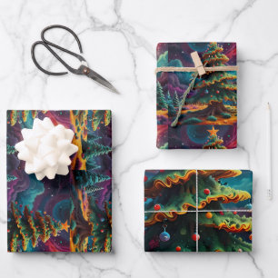 Vrolijk kerstfeest Jolly feestelijk inpakpapier Vel