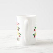 Vrolijk kerstfeest, jolly Holiday Cherries Porselein Kop (Achterkant)