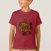 "Vrolijk kerstfeest: Jolly Santa & Feestelijke boo T-shirt (Voorkant)