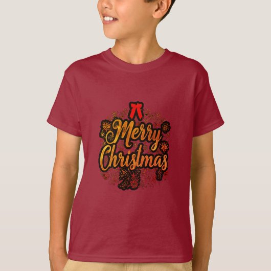 "Vrolijk kerstfeest: Jolly Santa & Feestelijke boo T-shirt (Voorkant)