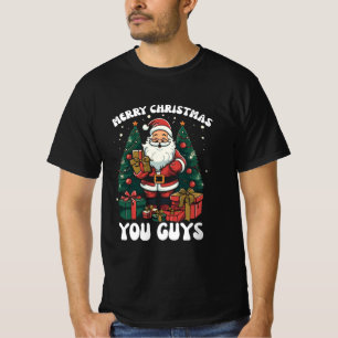 Vrolijk kerstfeest jongens Kerstman T-shirt