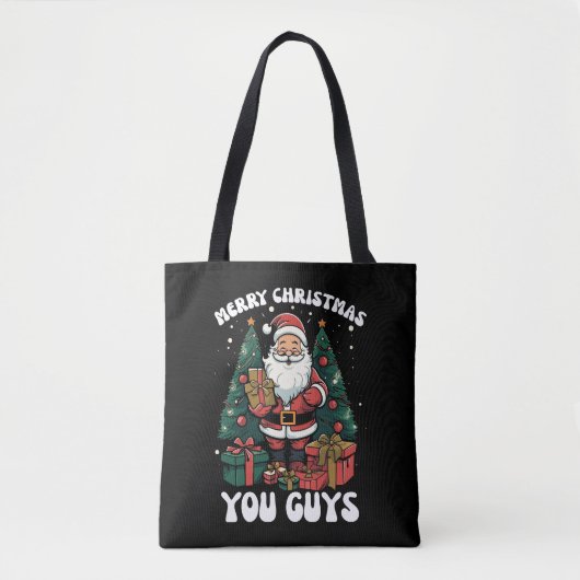 Vrolijk kerstfeest jongens Kerstman Tote Bag (Voorkant)