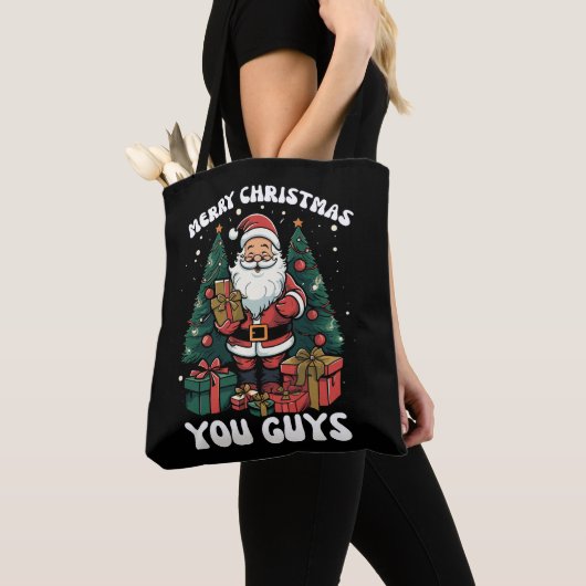 Vrolijk kerstfeest jongens Kerstman Tote Bag (Dichtbij)
