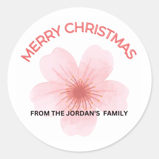 Vrolijk kerstfeest Jordan's familie stickers (Voorkant)