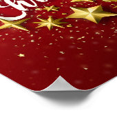 Vrolijk kerstfeest - Joy aan de wereld Poster (Hoek)