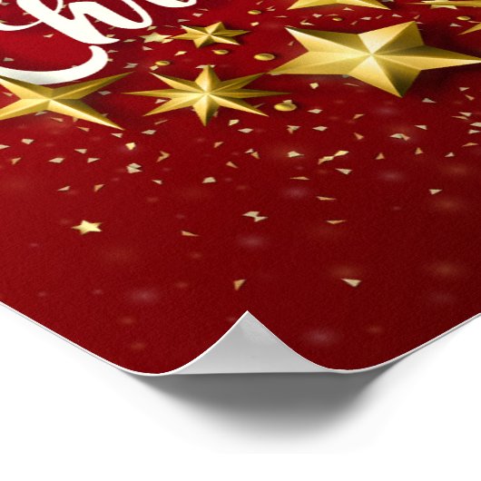 Vrolijk kerstfeest - Joy aan de wereld Poster (Hoek)