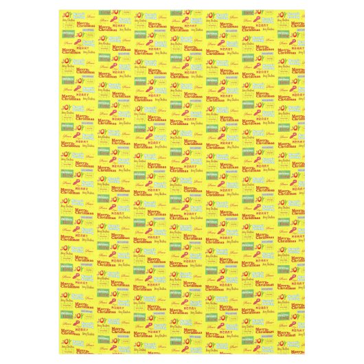 Vrolijk Kerstfeest, Joy, Seizoenen, Geel Tafelkleed (Voorkant)