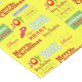 Vrolijk Kerstfeest, Joy, Seizoenen, Geel Tafelkleed (Gekanteld)