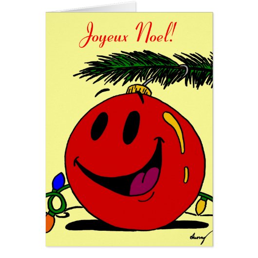 Vrolijk kerstfeest Joyeux Noel Franse kerstKaart (Voorkant)